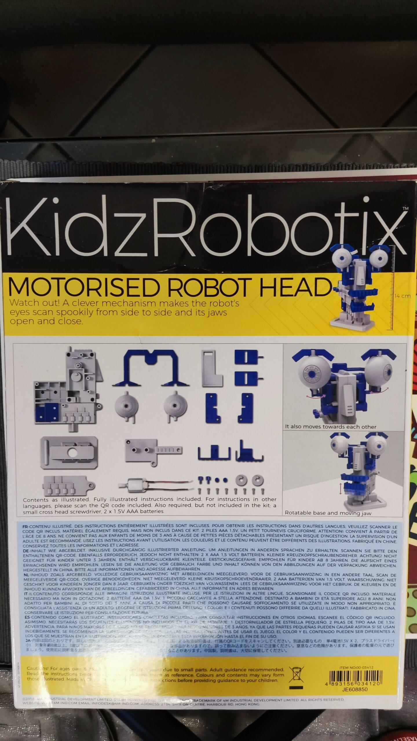 4M KidzRobotix Motorised Robotic Head Batang Tabon