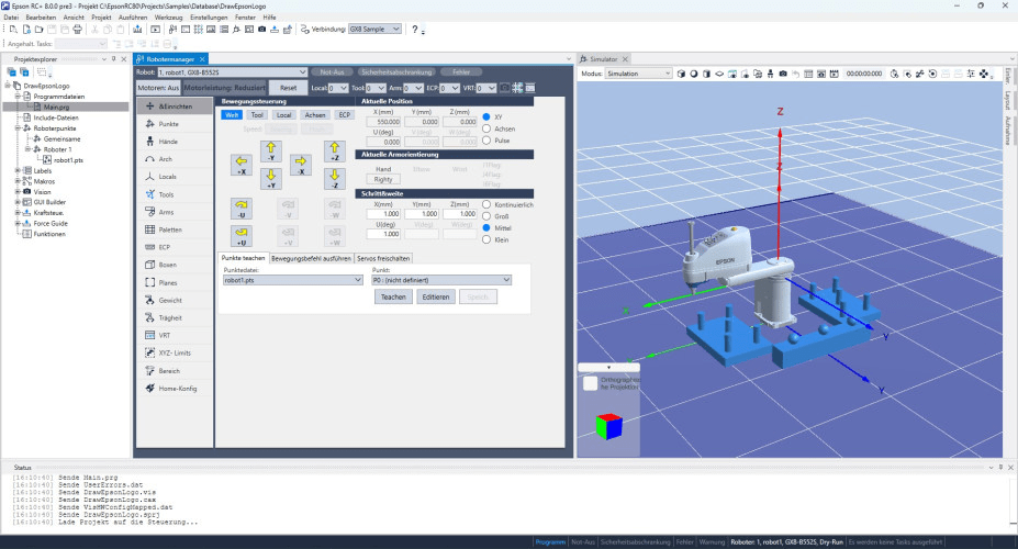 Robots-Weblog | Epson veröffentlicht die Roboter-Programmiersoftware RC+ 8.0