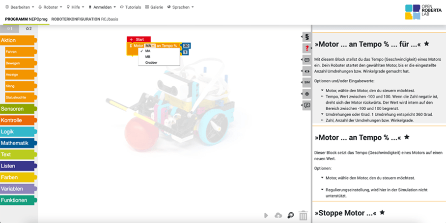 Robots-Weblog | RoboCup Rescue mit Open Roberta – Anleitung und benötigte JSON Dateien